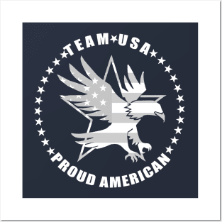 Team USA, Proud American, Eagle of freedom Posters and Art